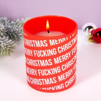 Merry Fucking Christmas Kerze