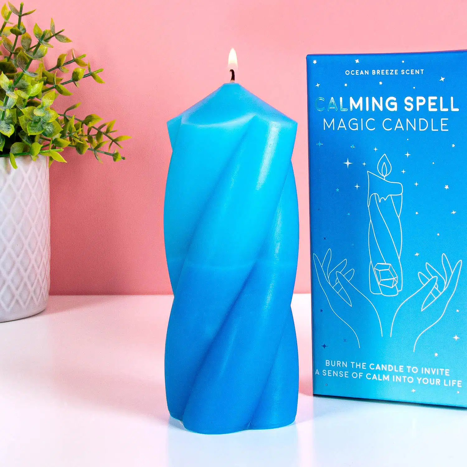 Calming Spell Kerze mit Angelit