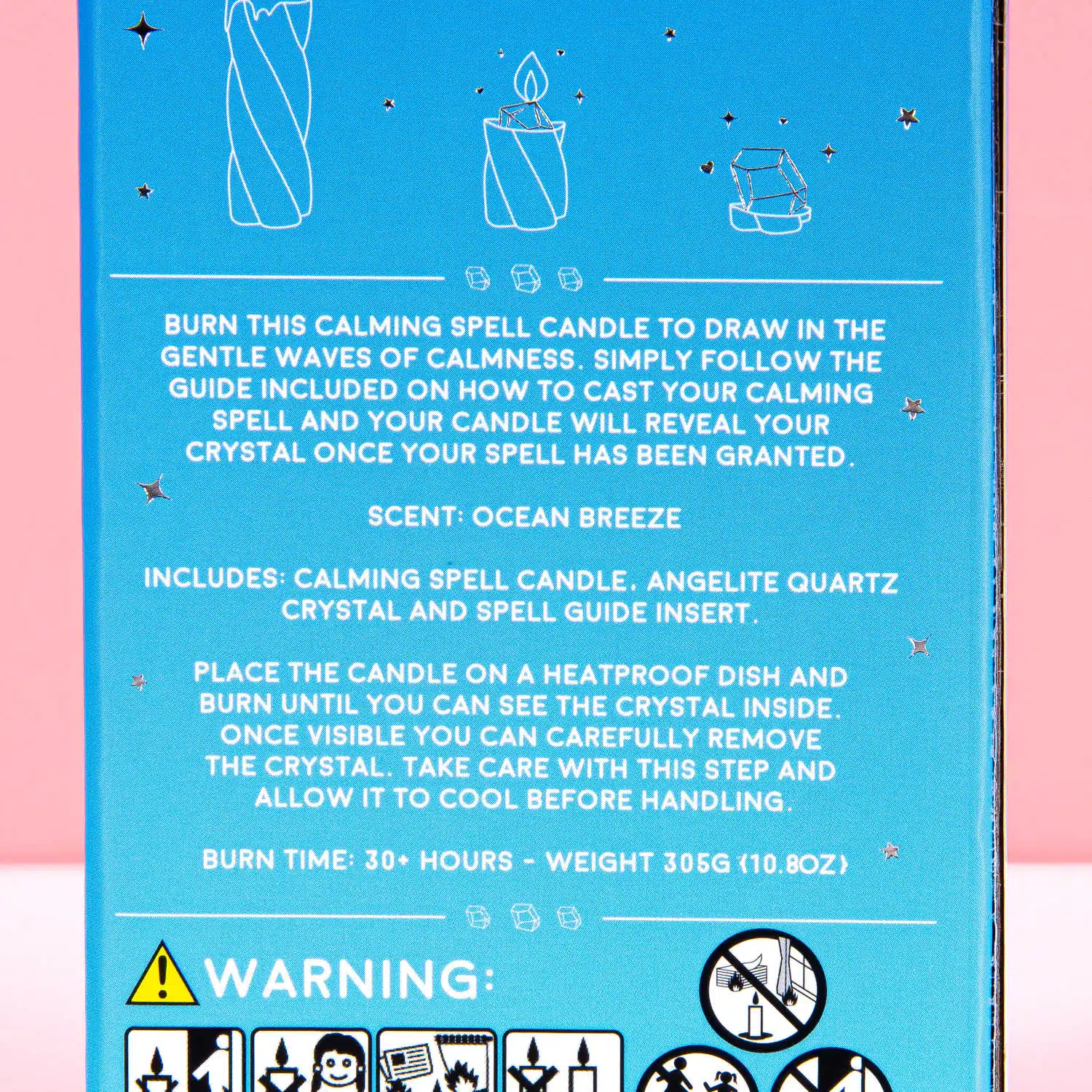 Calming Spell Kerze mit Angelit