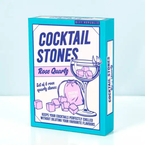 Cocktail-Kühlsteine aus Rosenquarz (6er-Set)