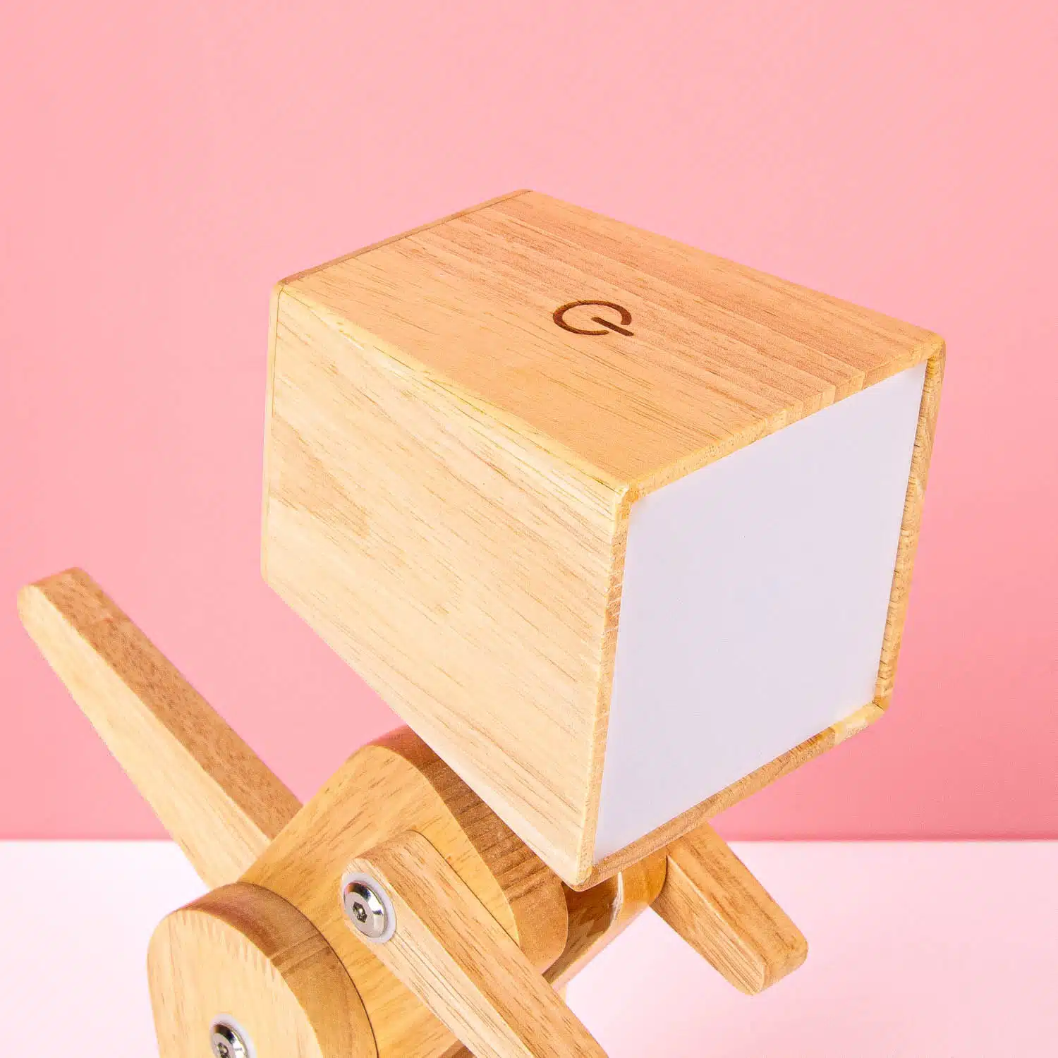 Holz-Dino-Tischlampe