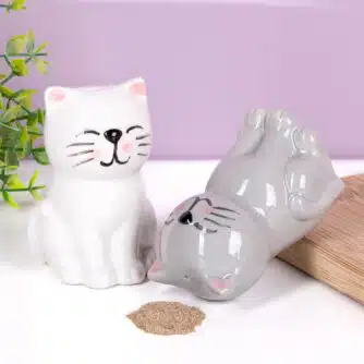 Katzen-Pfeffer- und Salzstreuer-Set