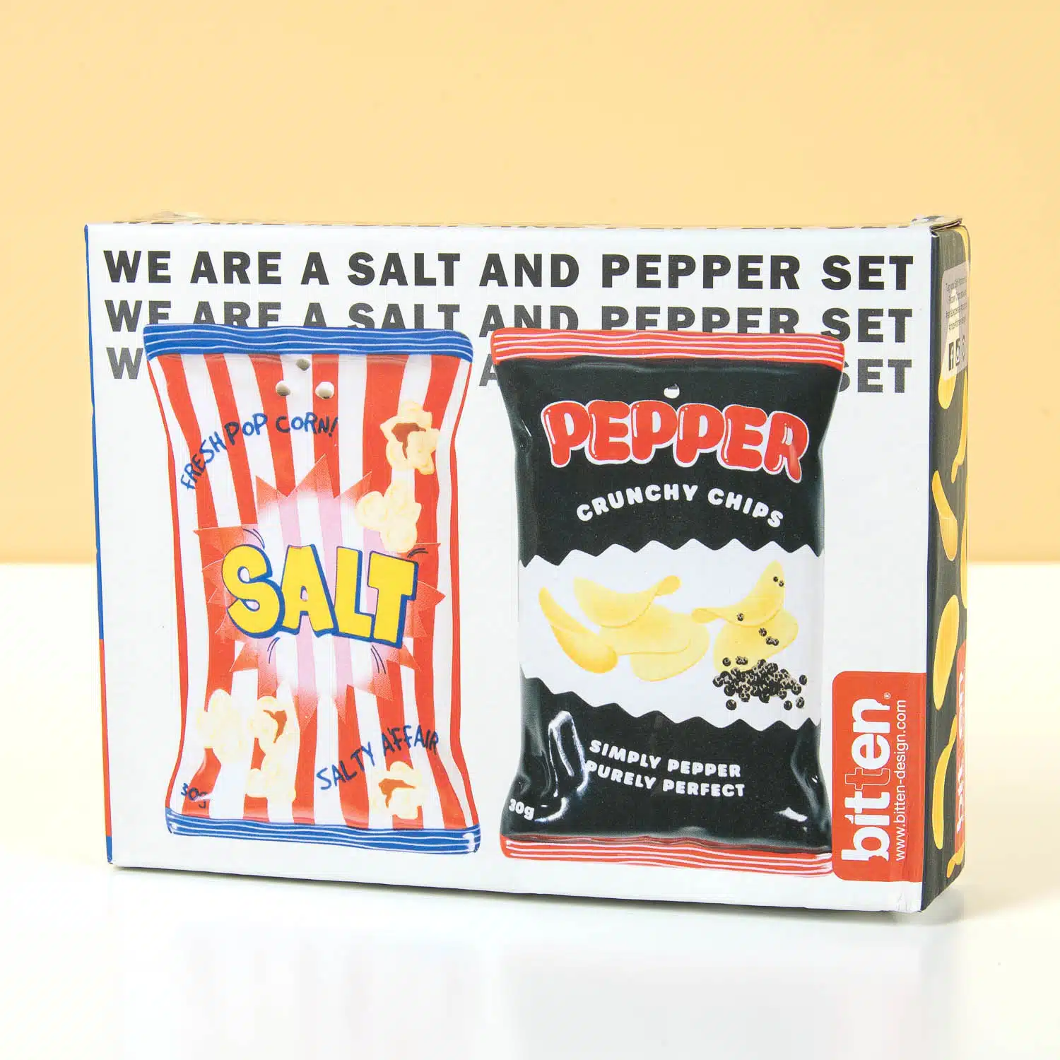 Chips und Popcorn Salz- und Pfefferstreuer (Set aus 2)