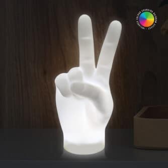 Peace-Handzeichen-Lampe