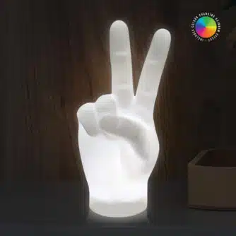 Peace-Handzeichen-Lampe