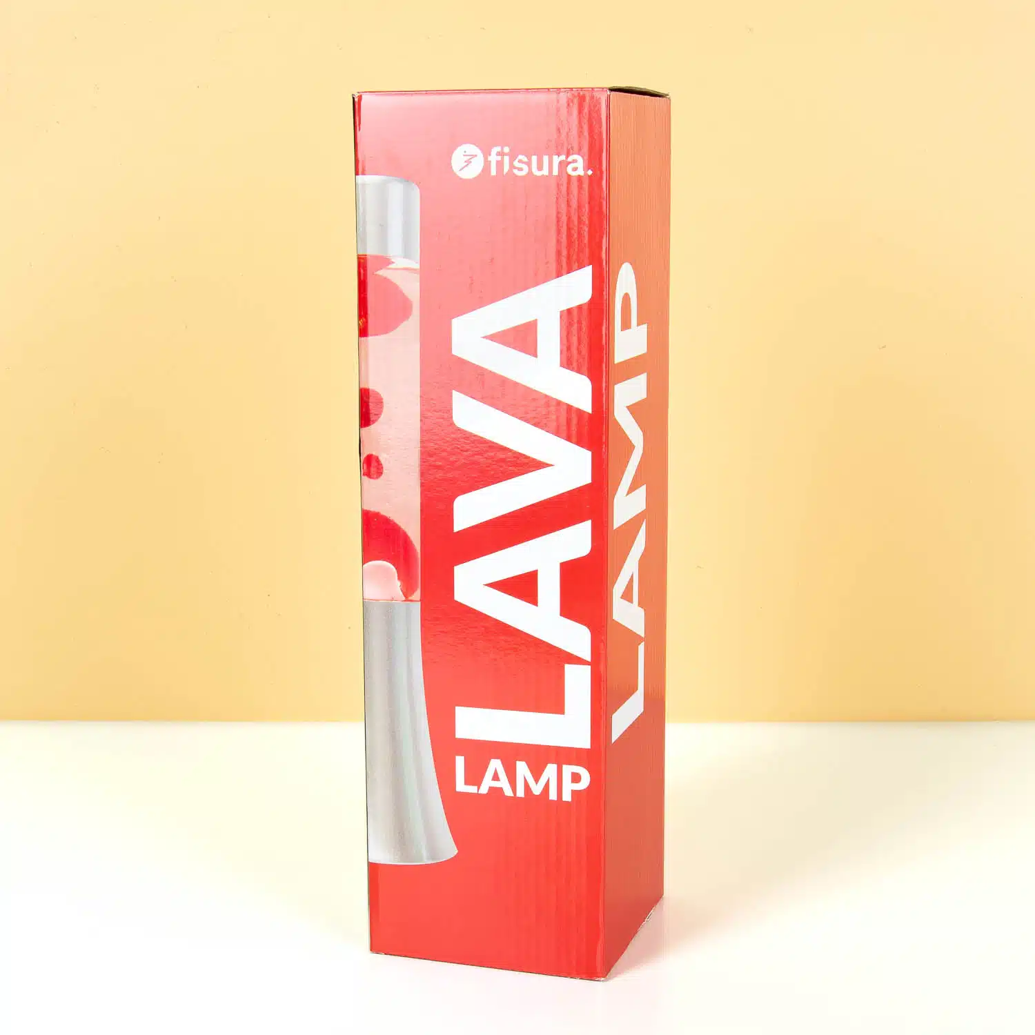 Mini Lavalampe transparent und rot