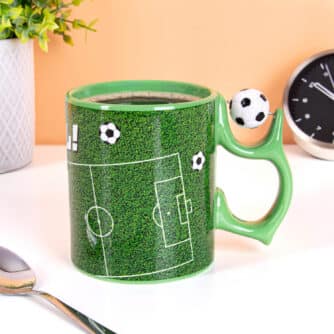 Fußball Tasse mit drehbarem Ball