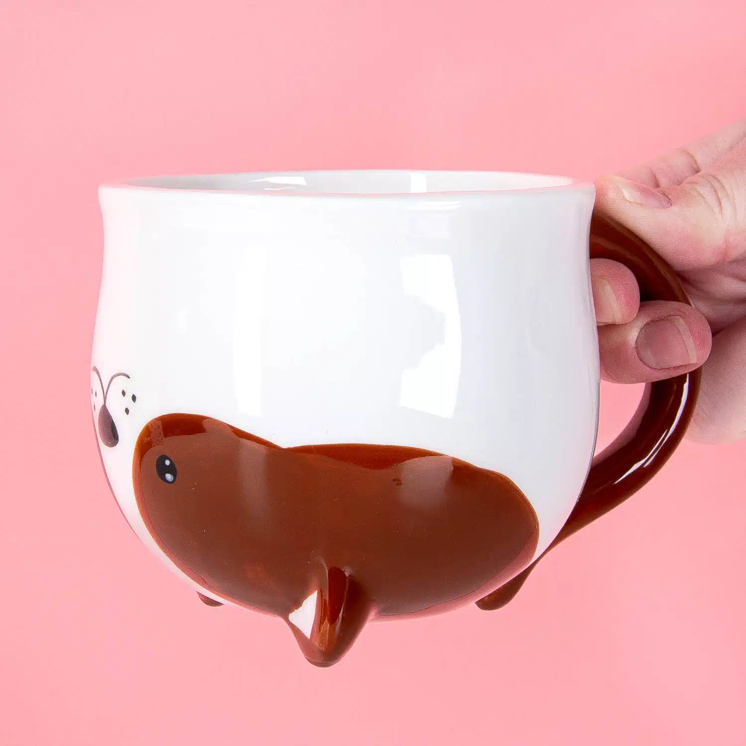 Kopfüber-Hund-Tasse