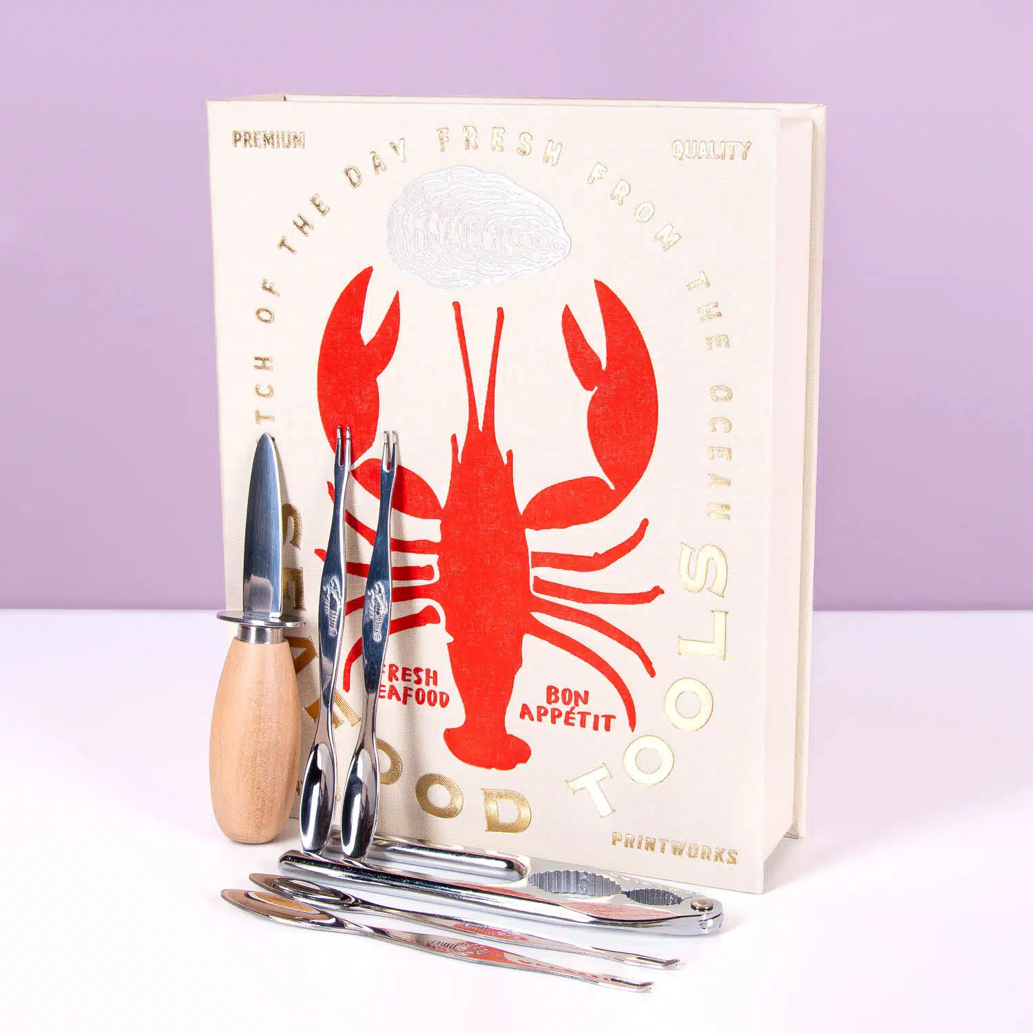 Essentials Buch mit Meeresfrüchte-Werkzeugen