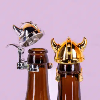 Wikingerhelm-Flaschenverschlüsse (4er-Set)