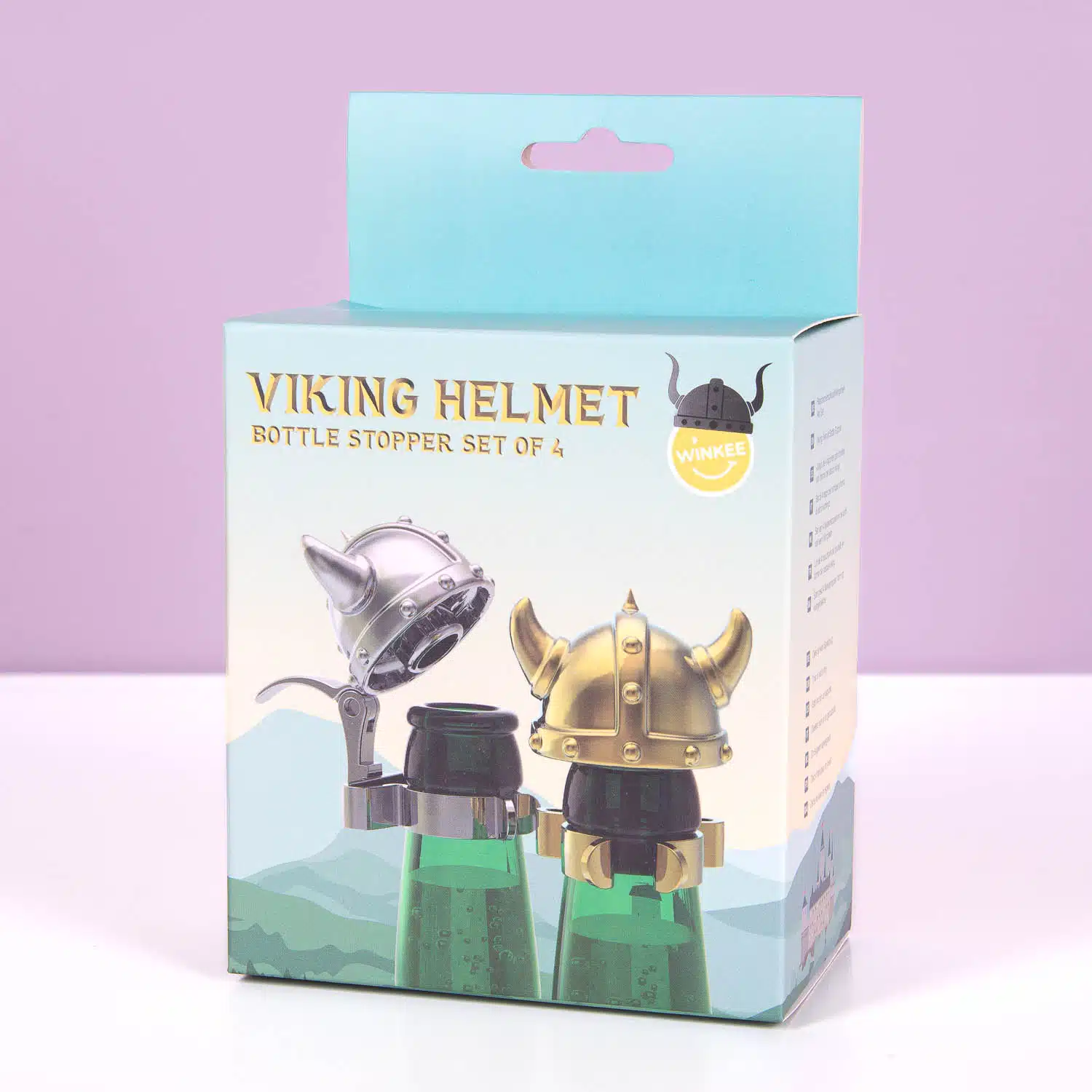 Wikingerhelm-Flaschenverschlüsse (4er-Set)