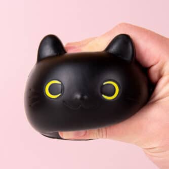 Schwarze Katzen-Stressball