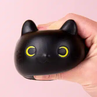 Schwarze Katzen-Stressball