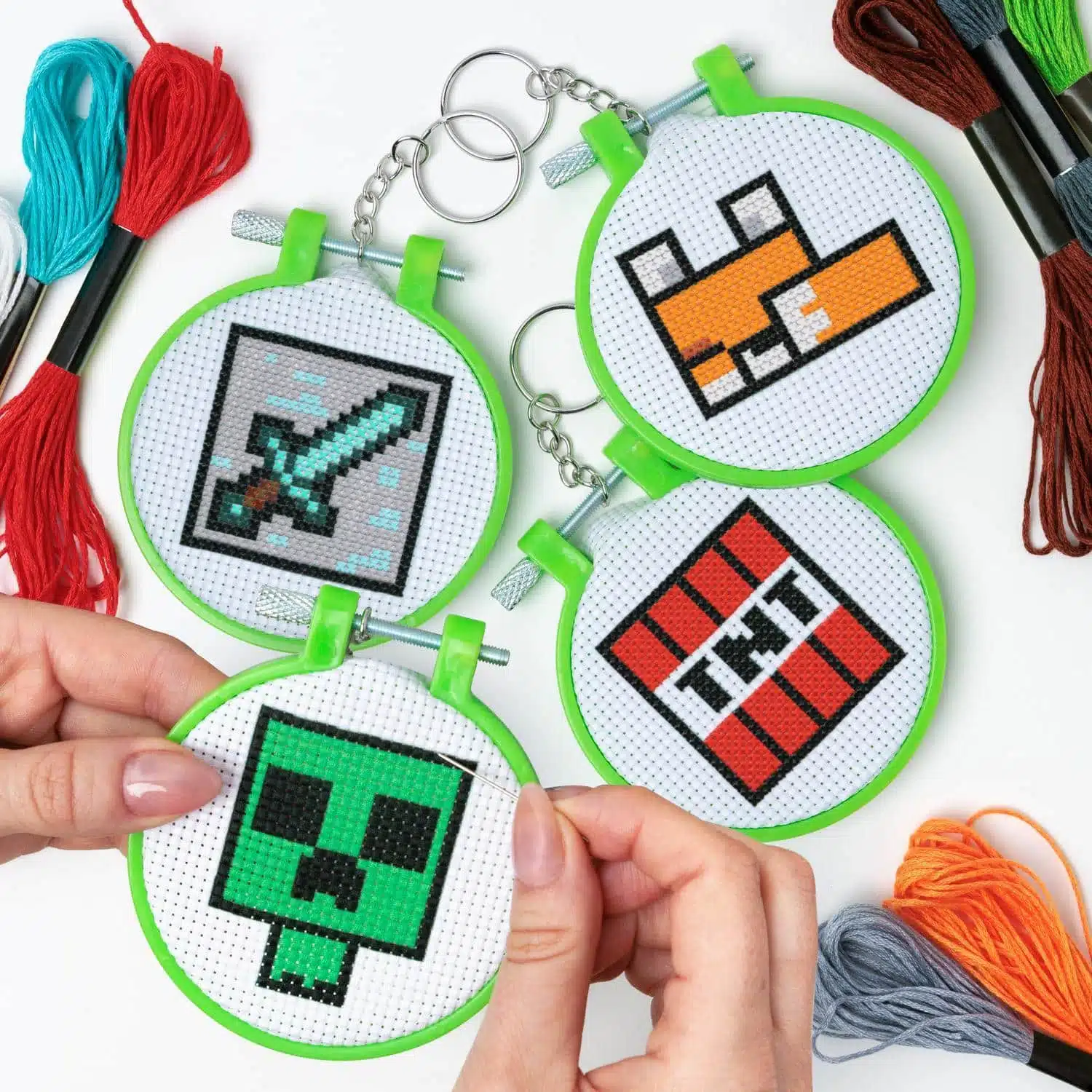 Minecraft Stickanhรคnger (Set mit 4)