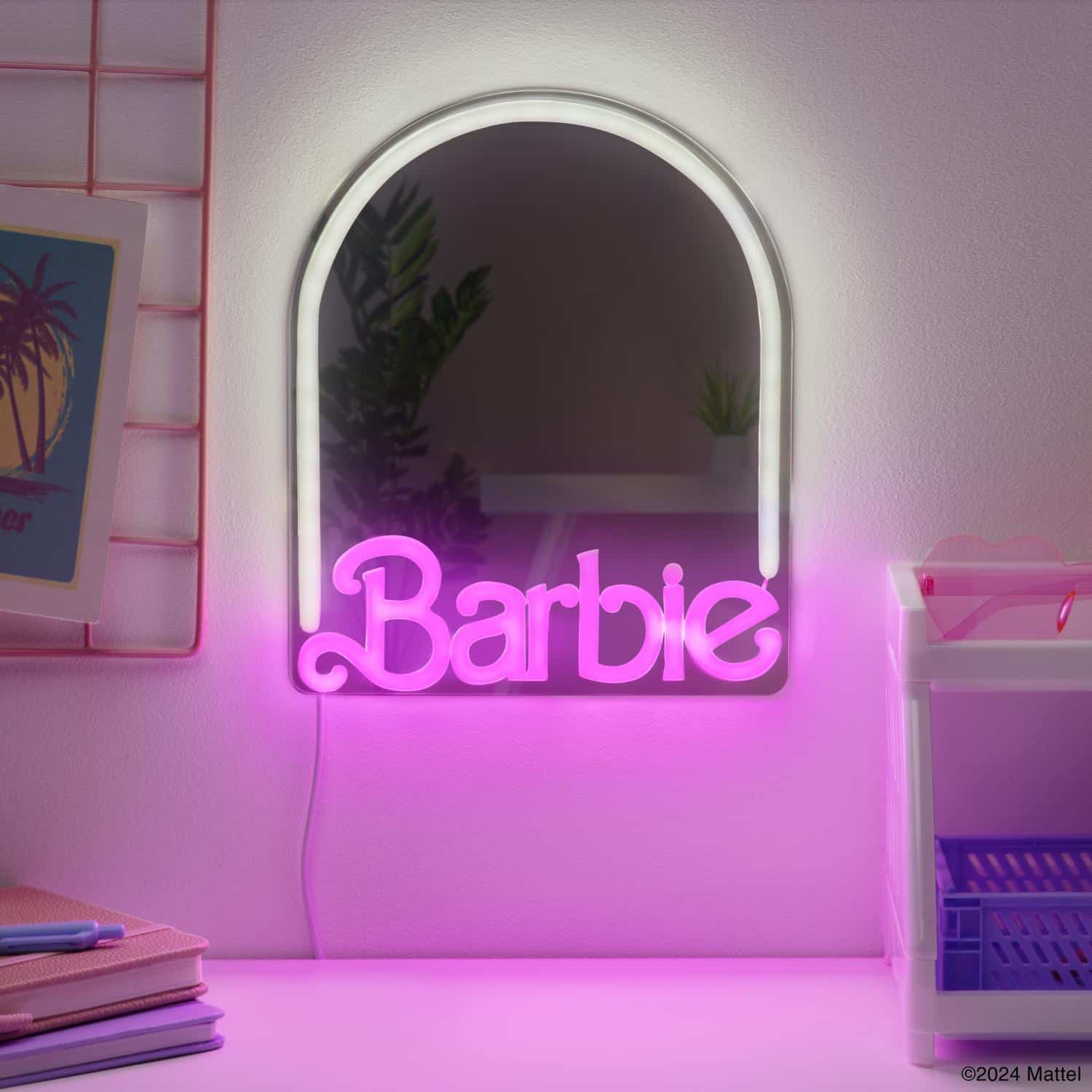 Barbie Spiegel met neon ledverlichting