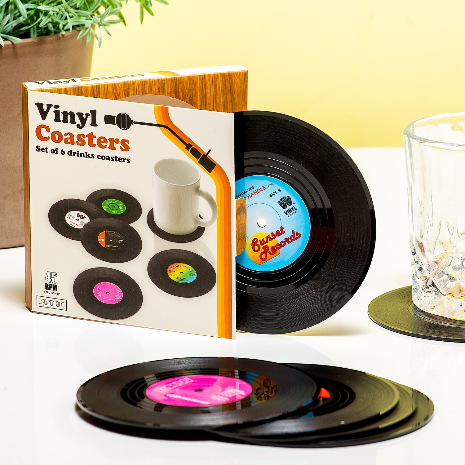 Vinyl-Untersetzer (6er-Set)