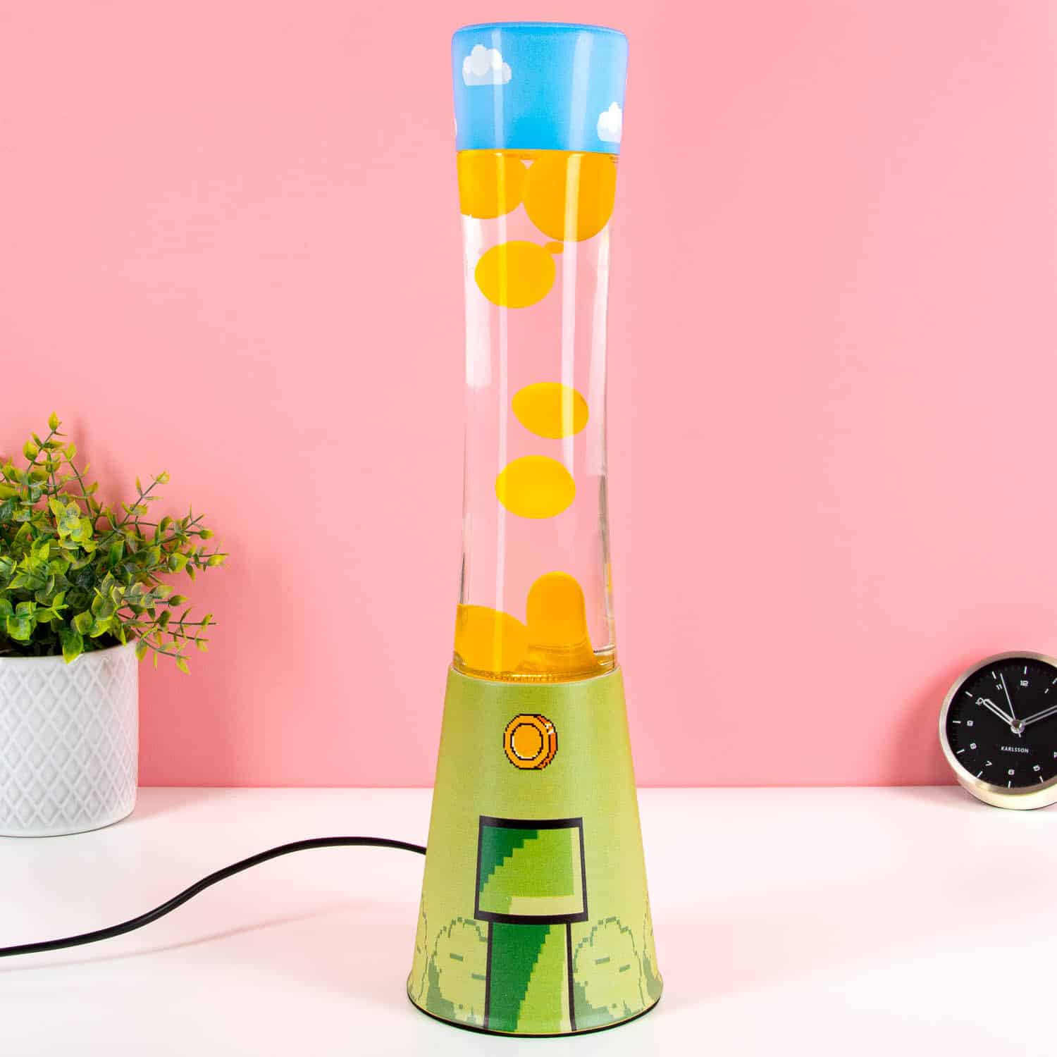 Lavalampe Gamer mit gelber Lava