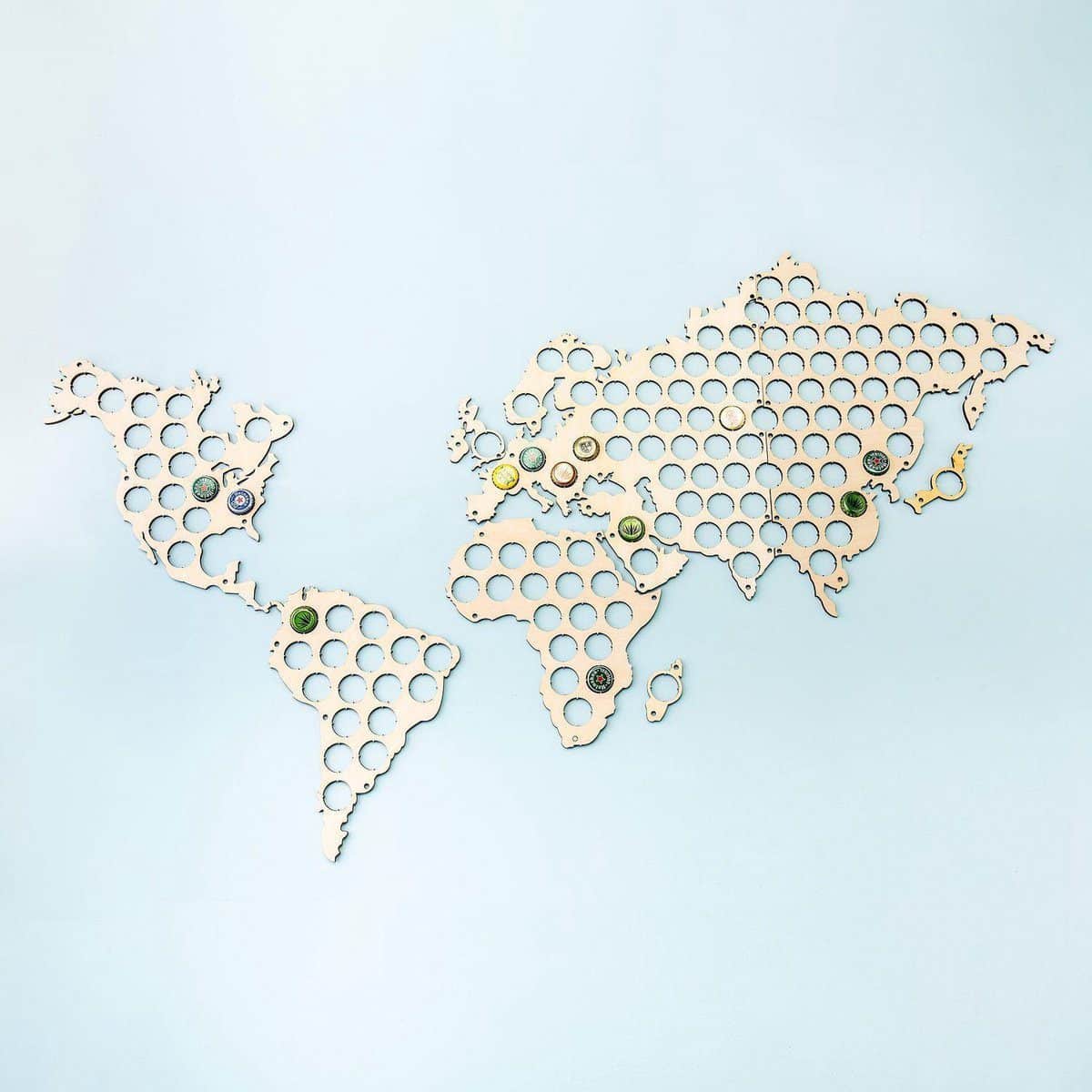 Bierdeckel Weltkarte