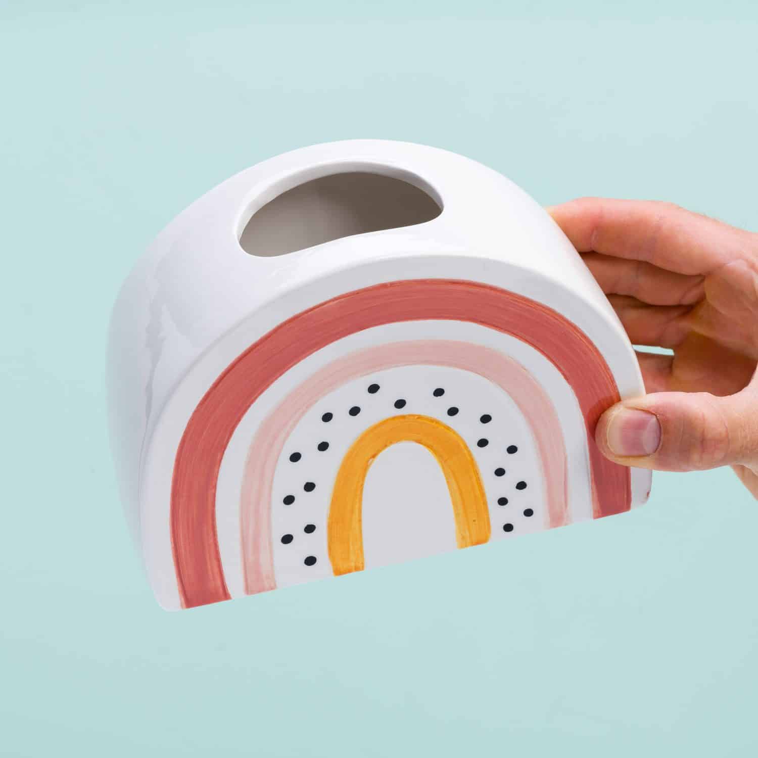 Fröhliche Regenbogenvase