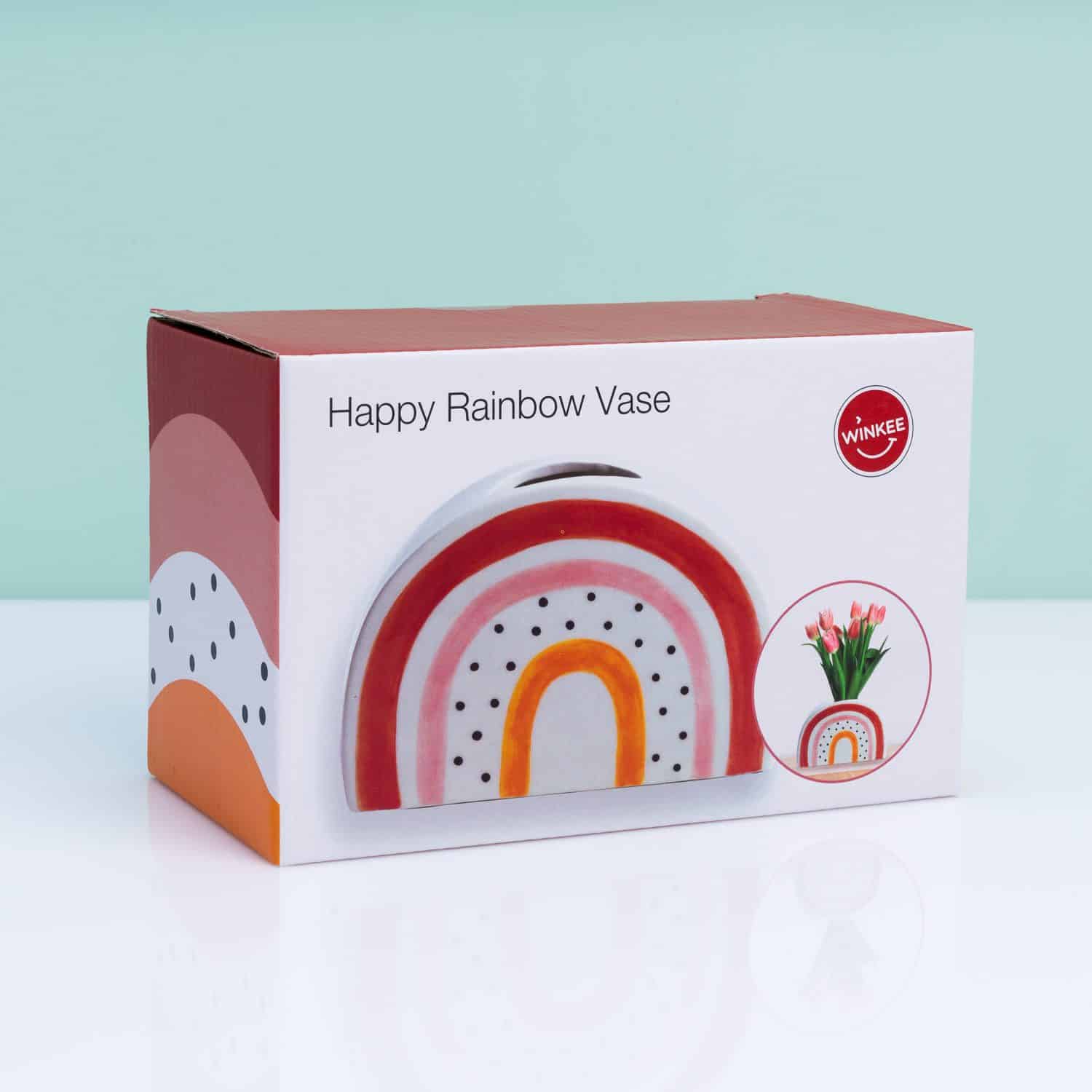 Fröhliche Regenbogenvase