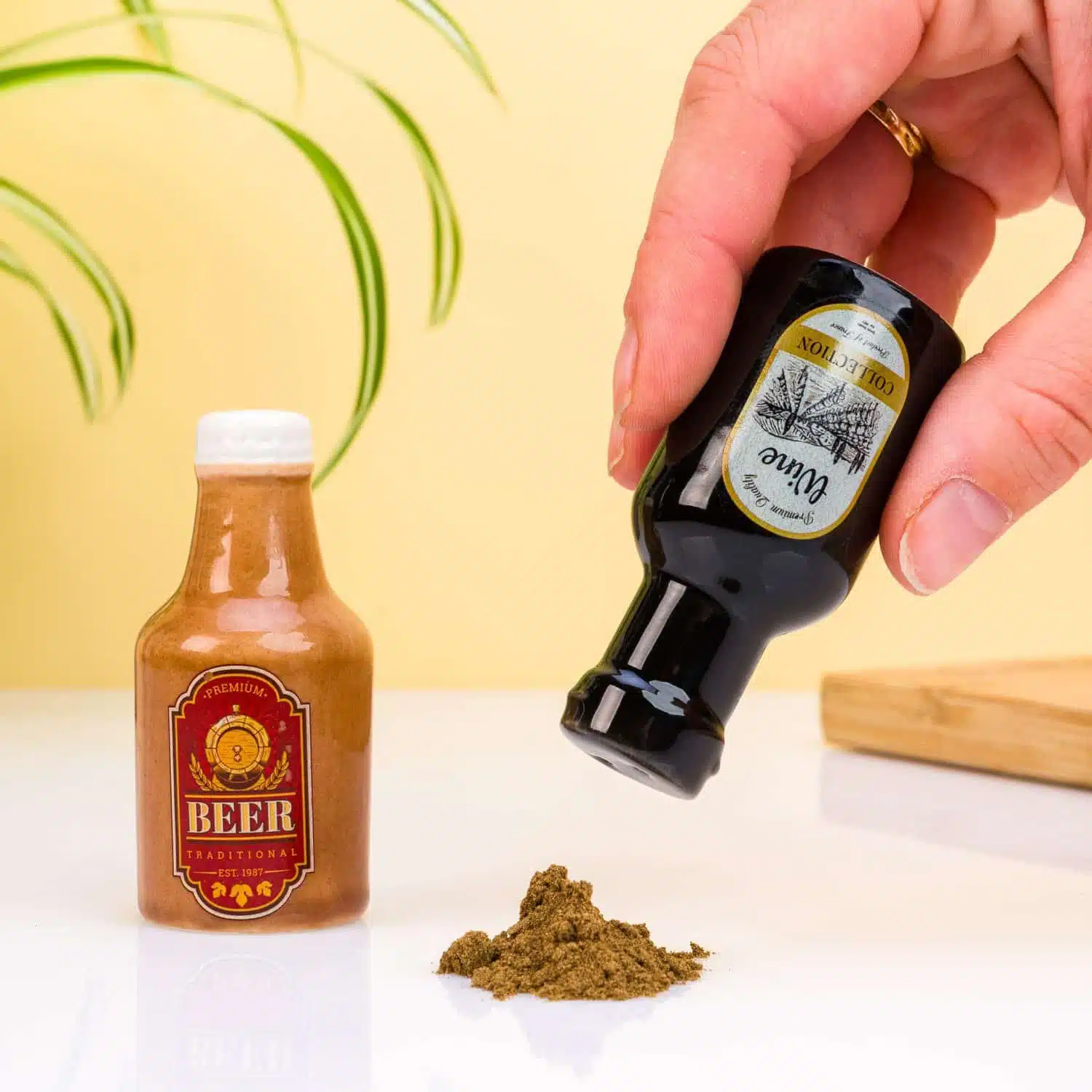 Bier- und Weinsalz- und Pfefferstreuer