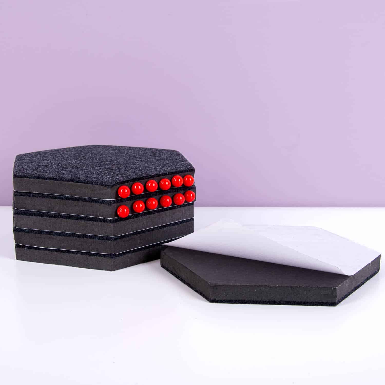Selbstklebende Hexagon-Pinnwände (Set aus 6)
