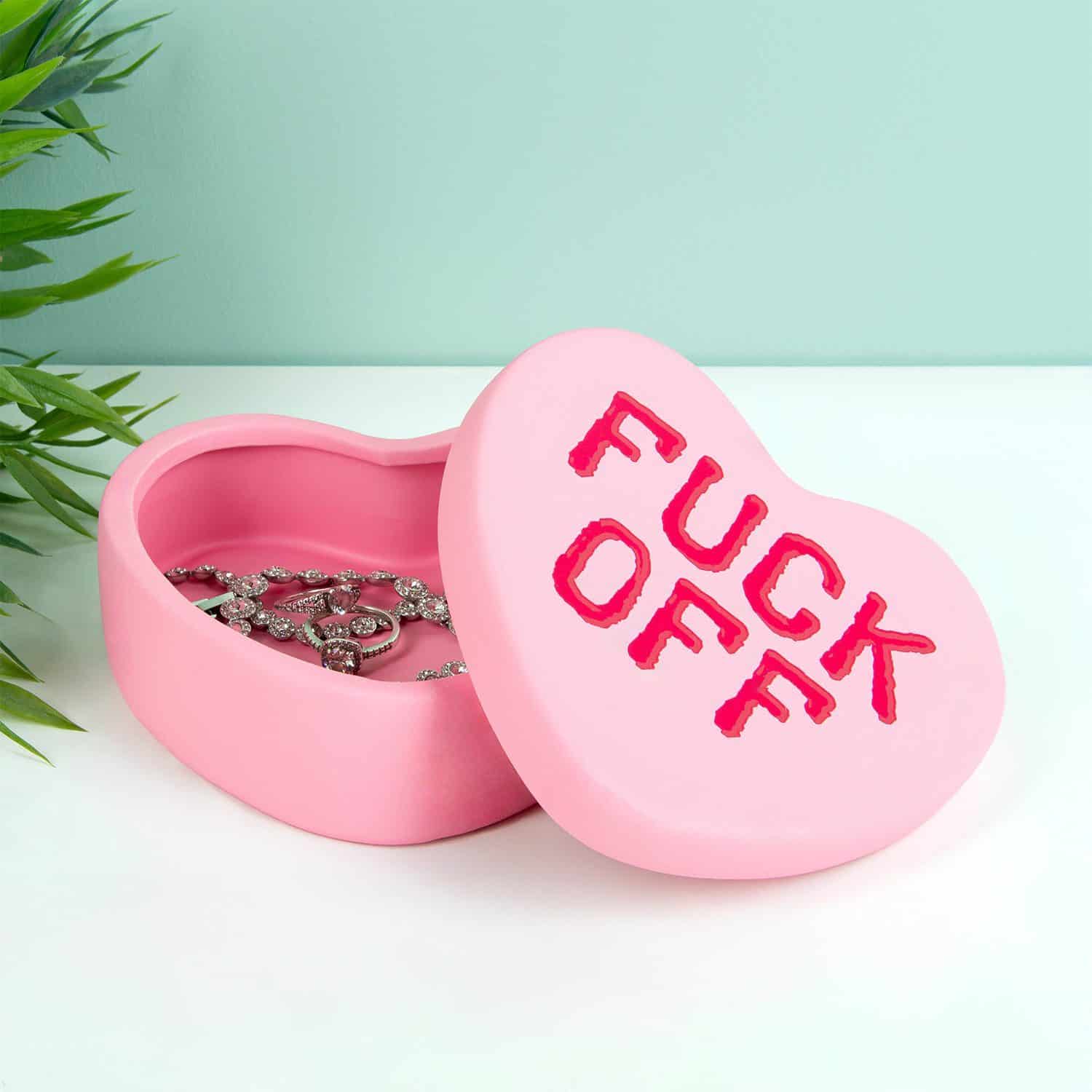 Bonbonherz Schmuckschale - Fuck Off