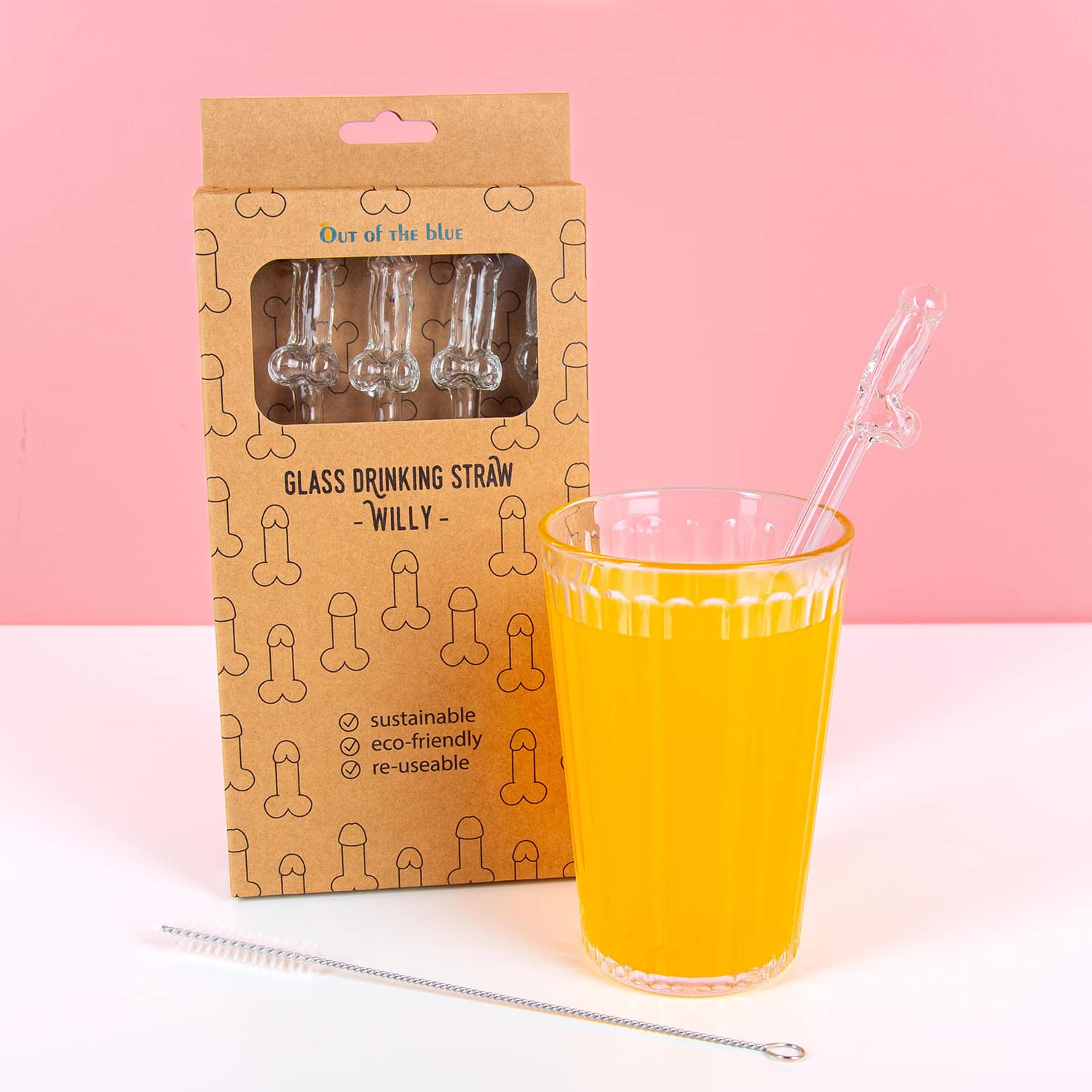 Glasstrohhalme mit Penis