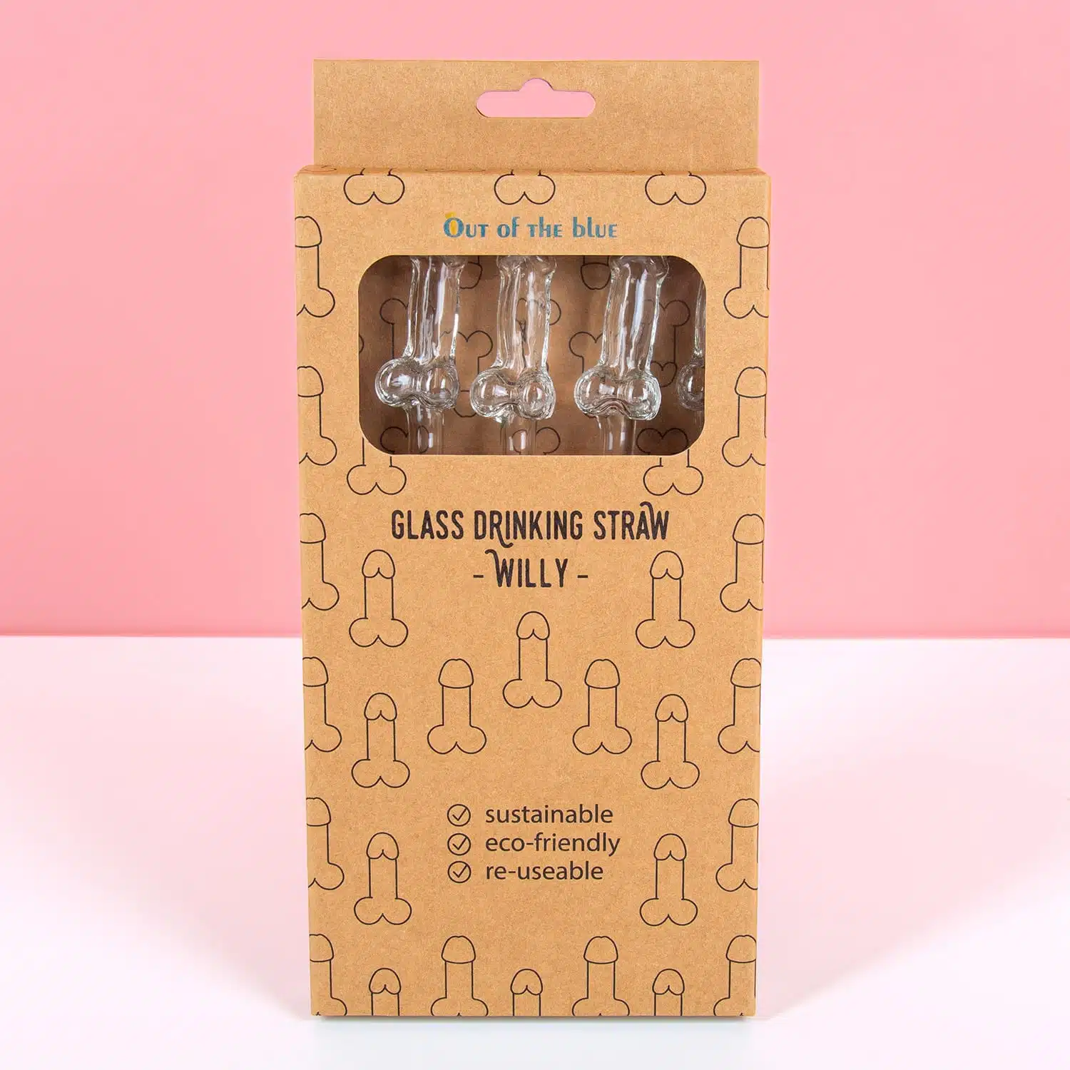 Glasstrohhalme mit Penis