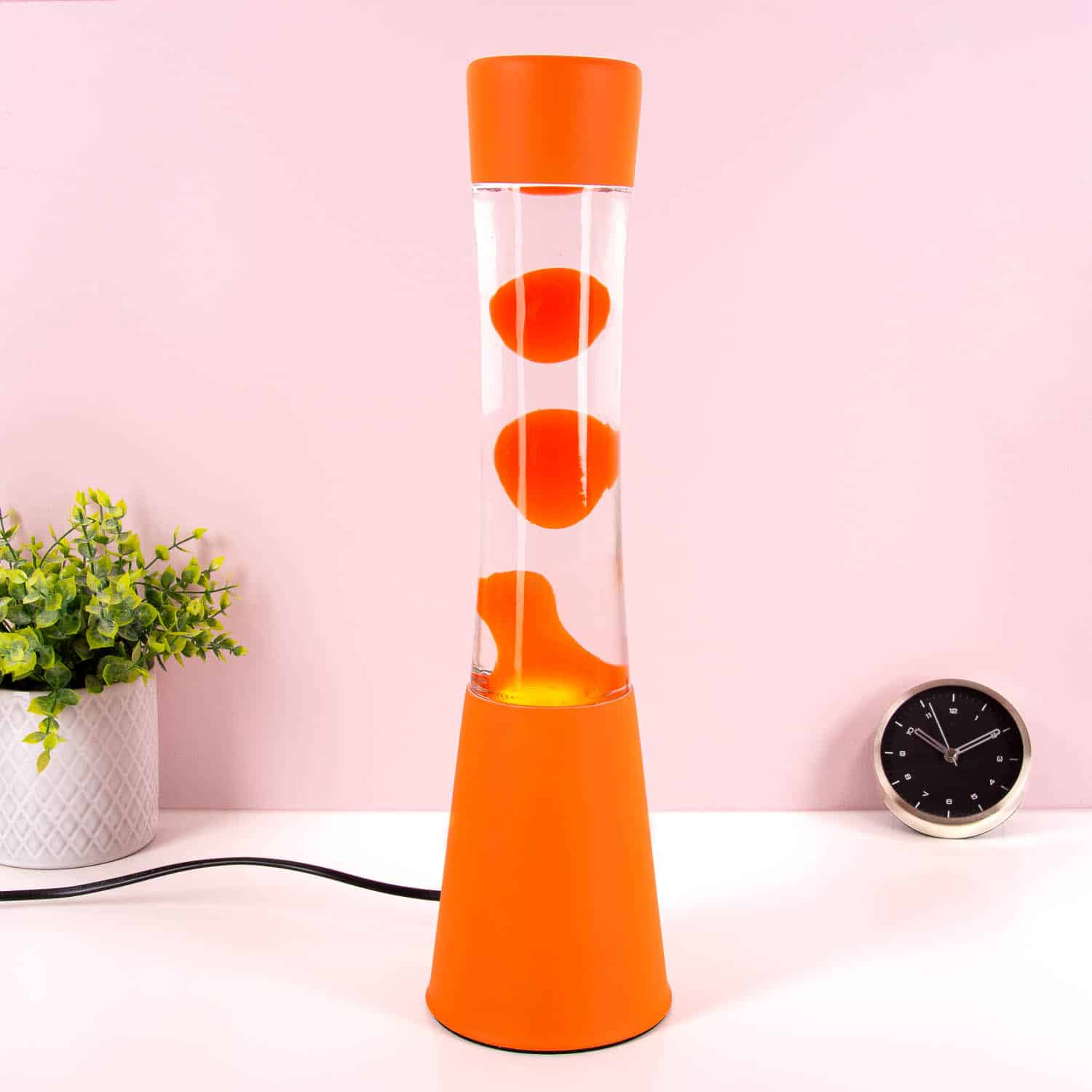 Einfarbige matte Lavalampe - Orange