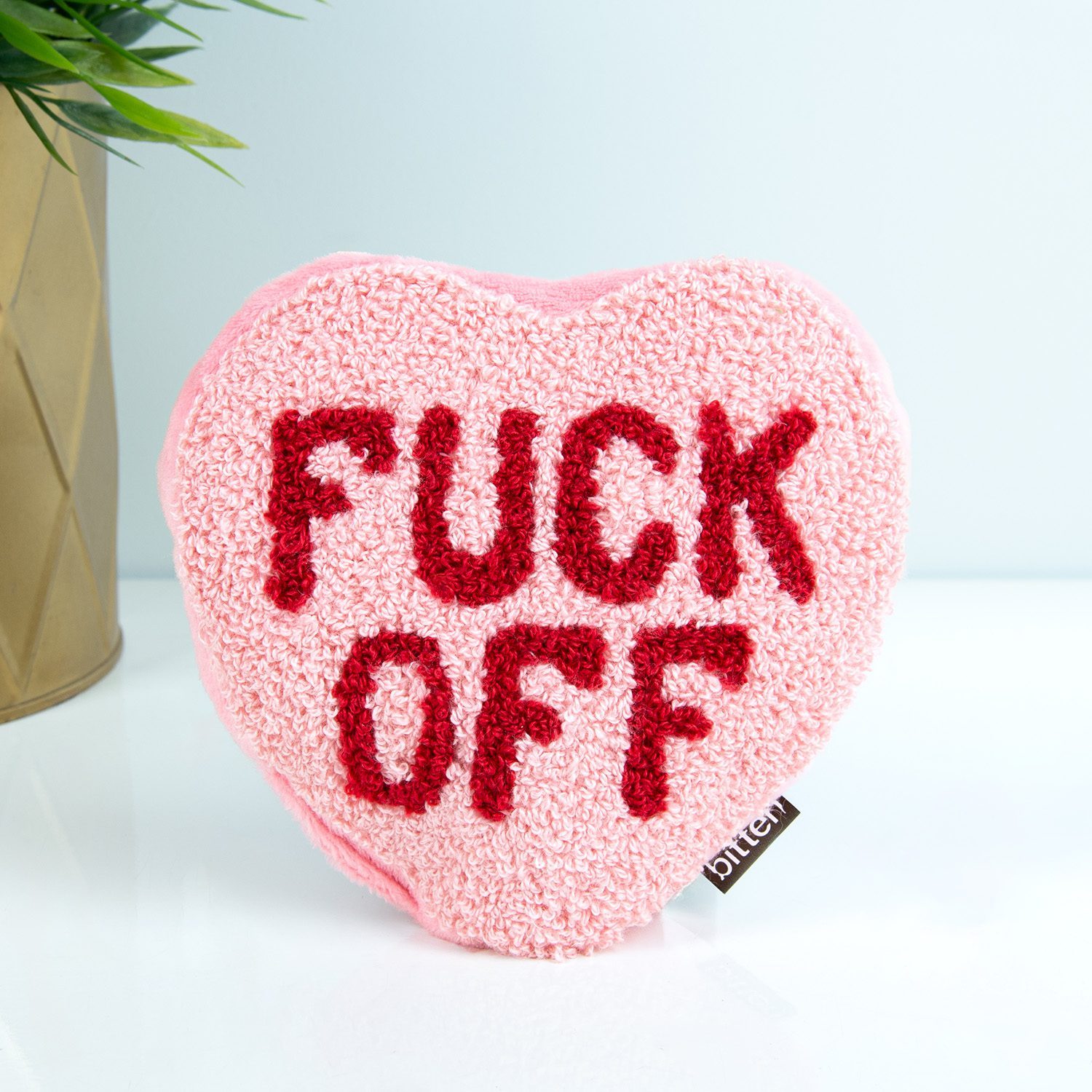 Fuck Off Herz Wärmekissen