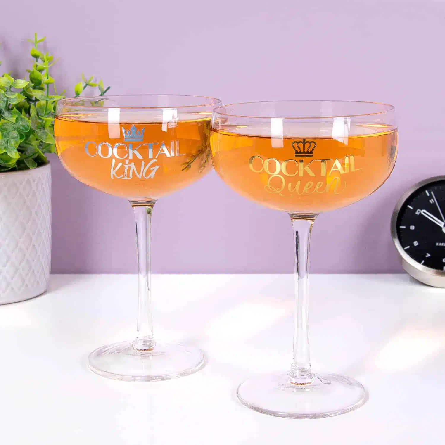 Cocktail King & Queen Glรคser (2er-Set)
