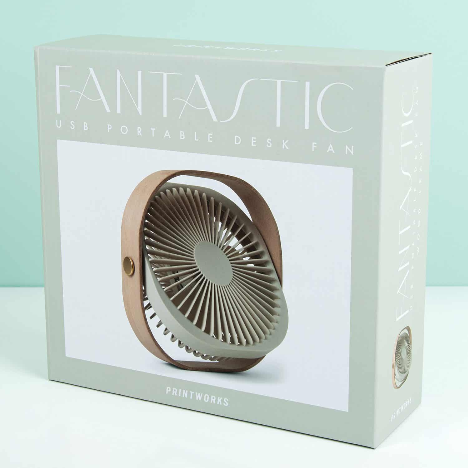 Wiederaufladbarer Ventilator mit Holzrahmen