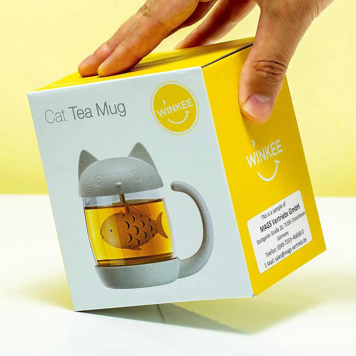 Katzen-Teetasse mit Infuser