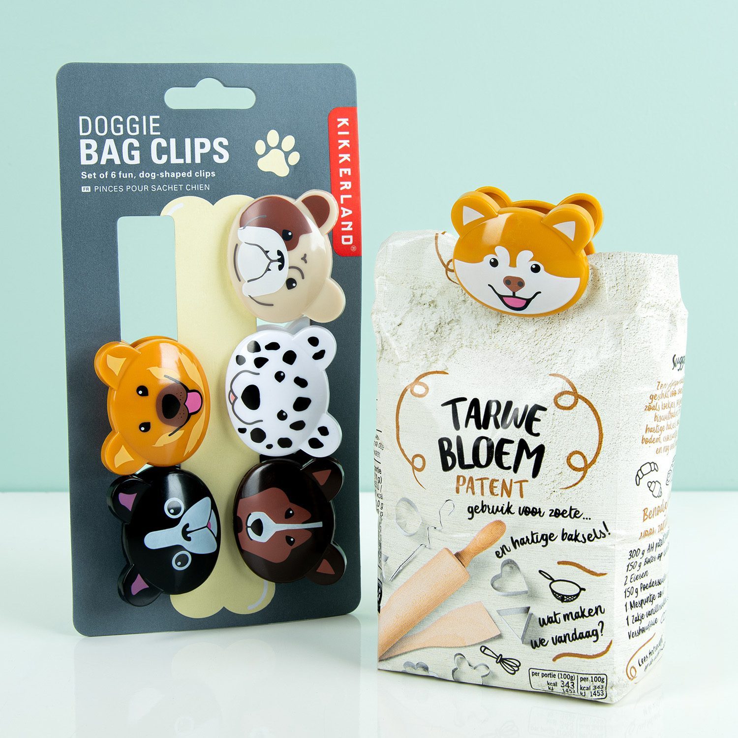 Taschenclips in Form eines Hundekopfes
