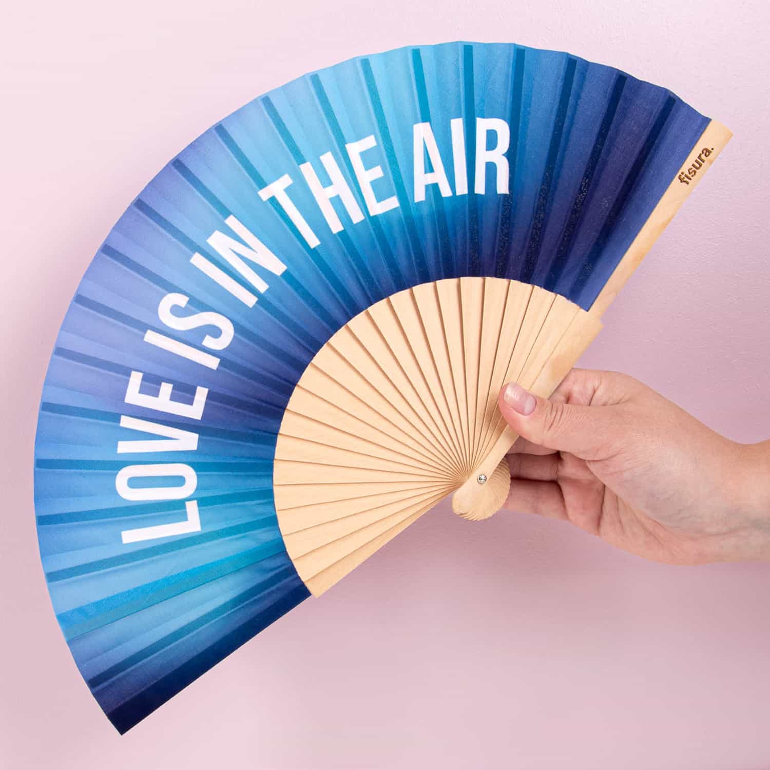 Fächer Love Is In The Air aus Holz