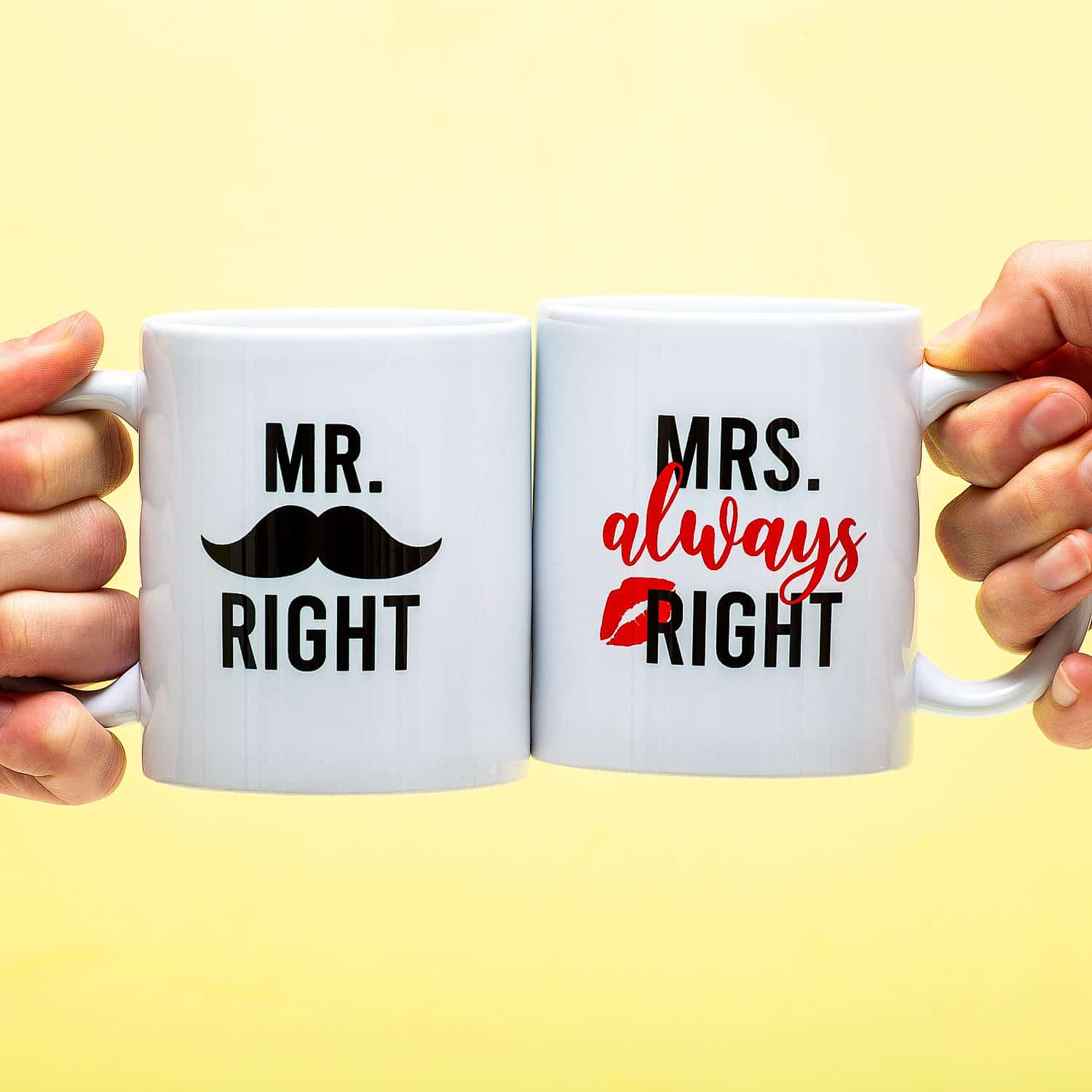 Becher Mr Right & Mrs Always Right (2er-Set)
