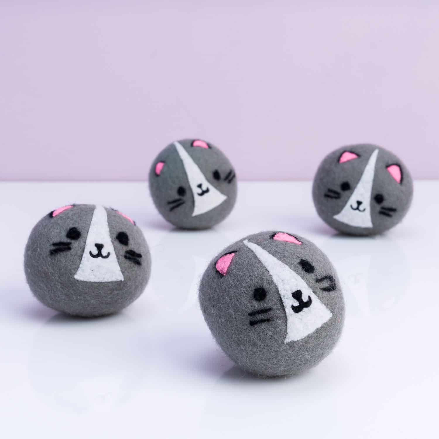 Katzen-Trocknerbälle (4er-Set)