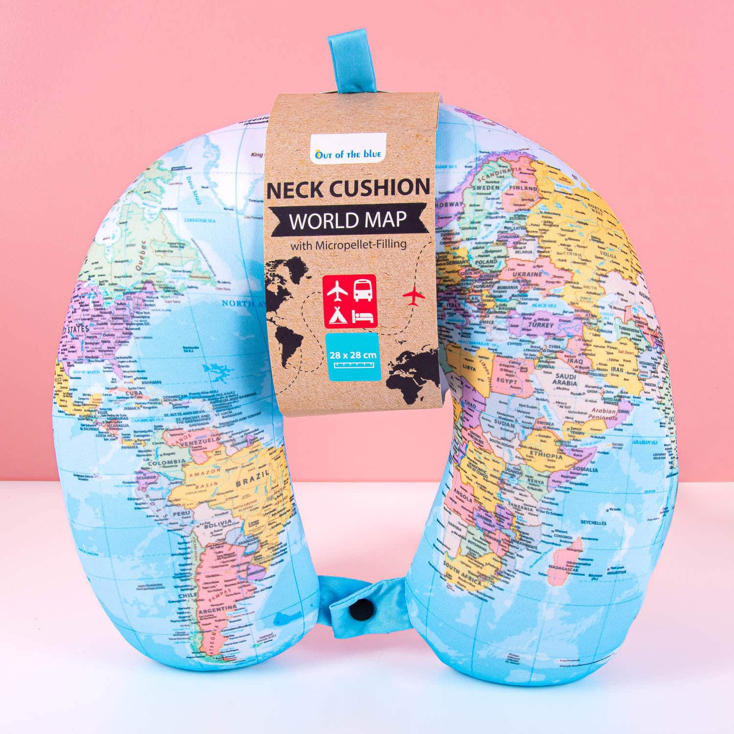 Nackenkissen Weltkarte