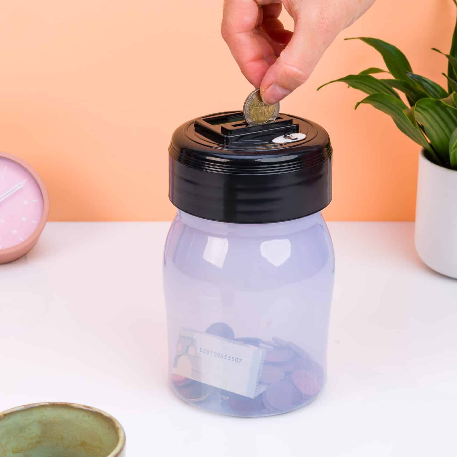 Transparente Zählende Spardose