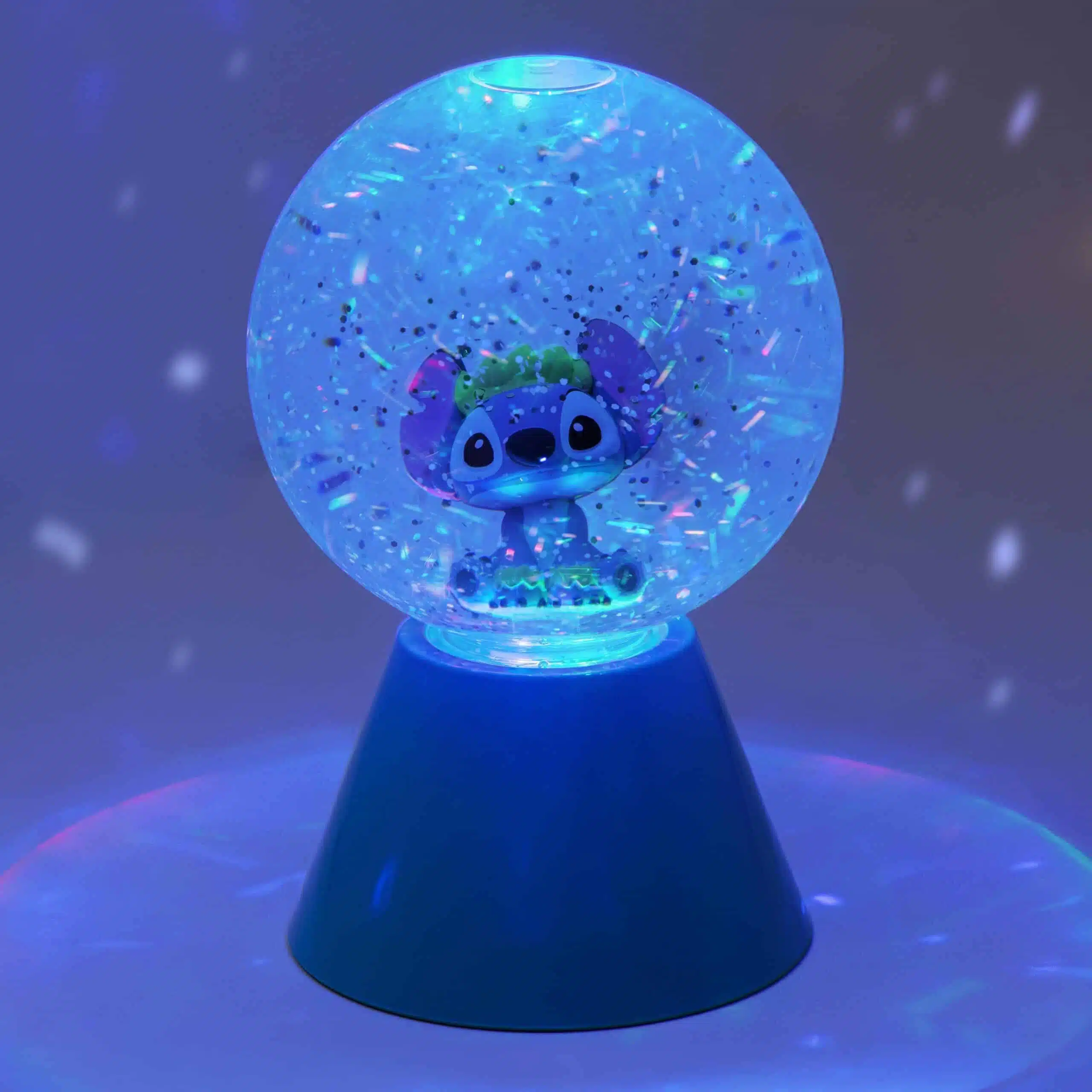 Disney Stitch Glitzerkugel mit LED-Beleuchtung