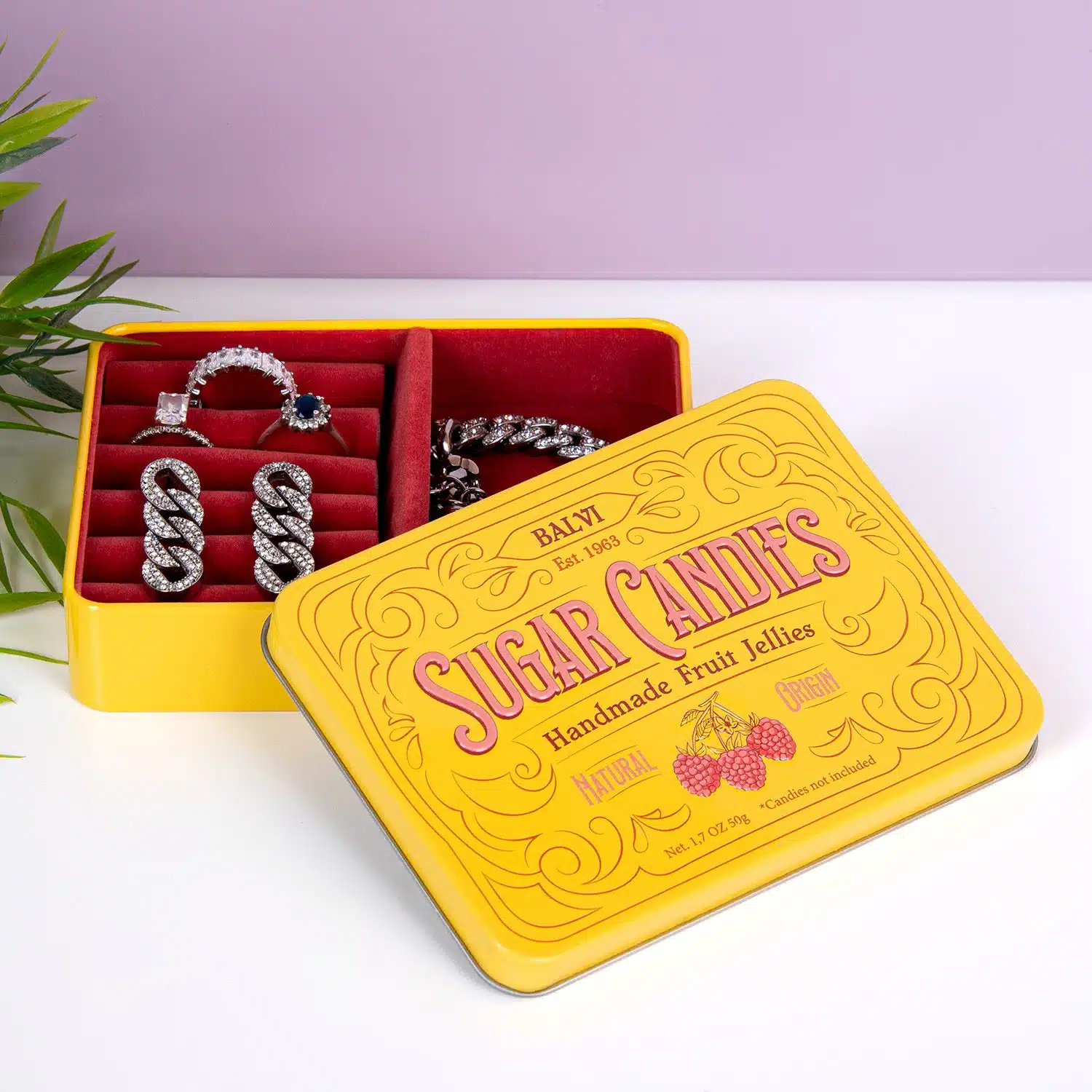 Schmuckdose in Bonbon-Optik - Süßigkeiten