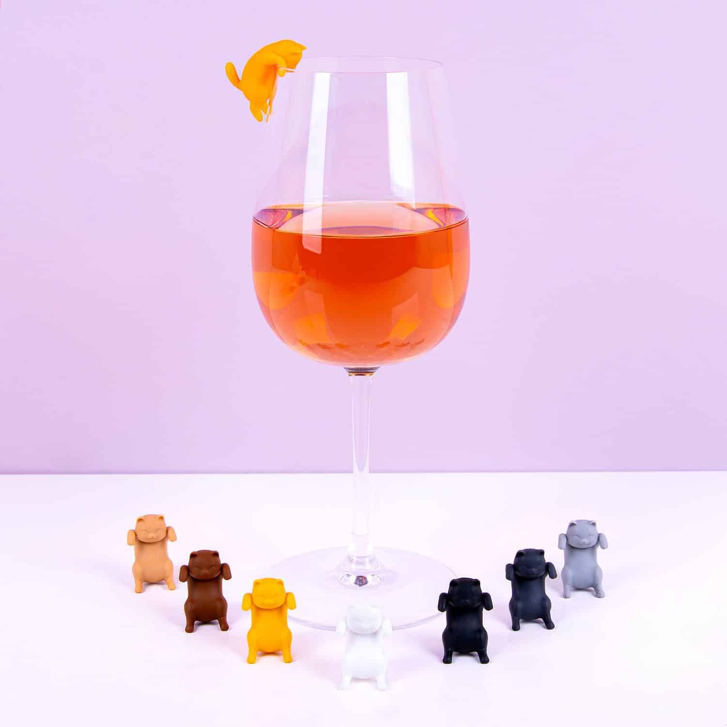 Katzen-Glasmarkierer (Set von 8)