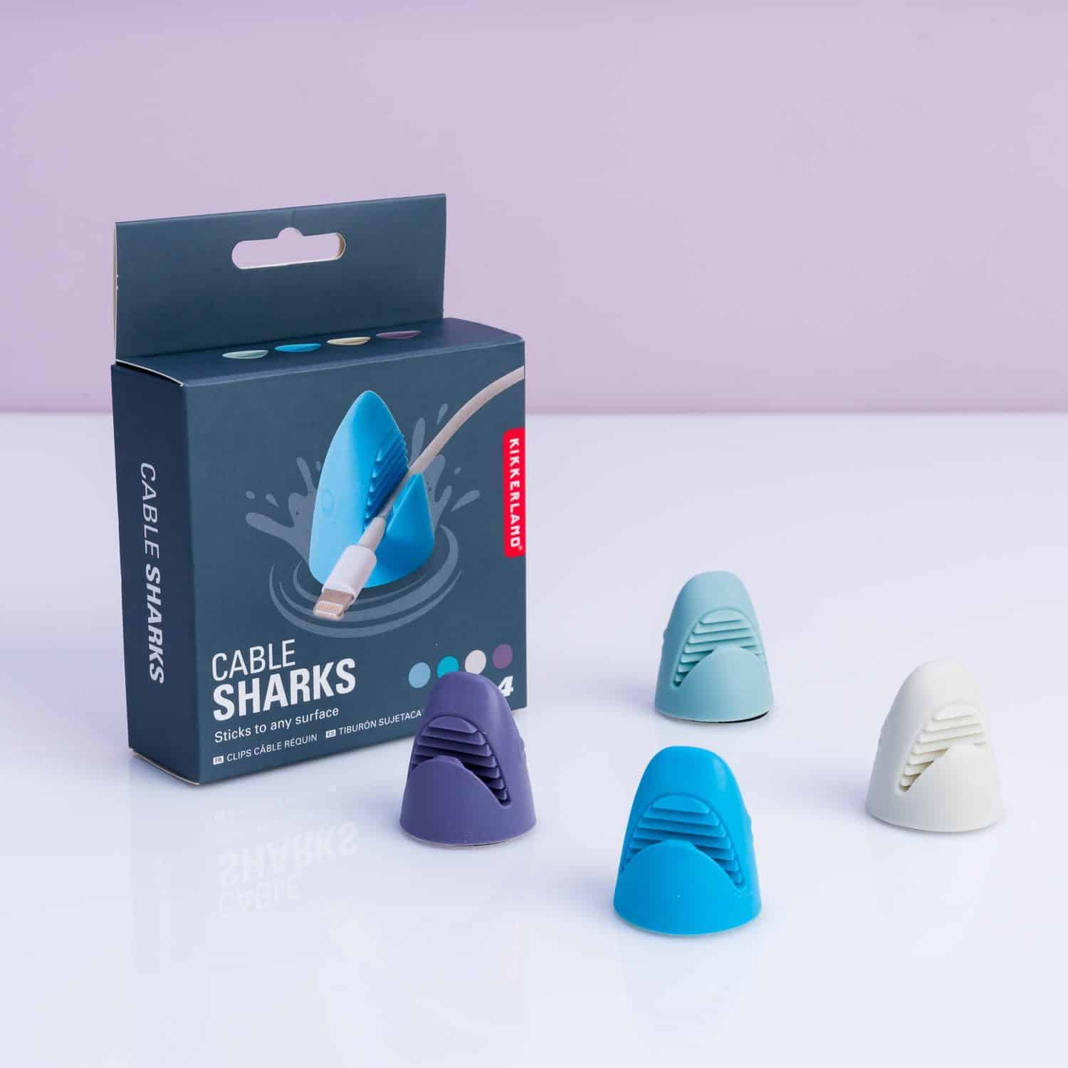 Kabelhalter Shark (4er-Set)