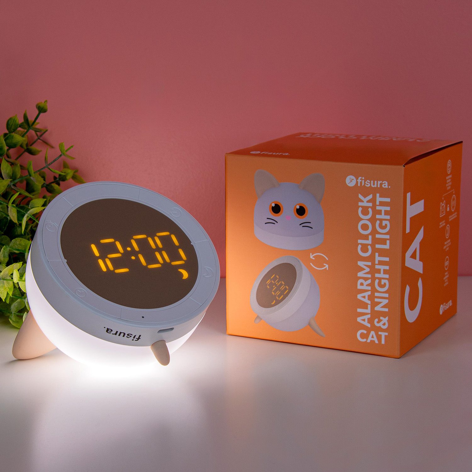 Katzen-Wecker und Nachtlicht