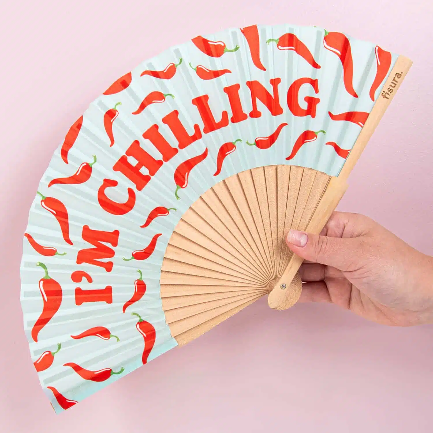 Fächer I’m Chilling aus Holz