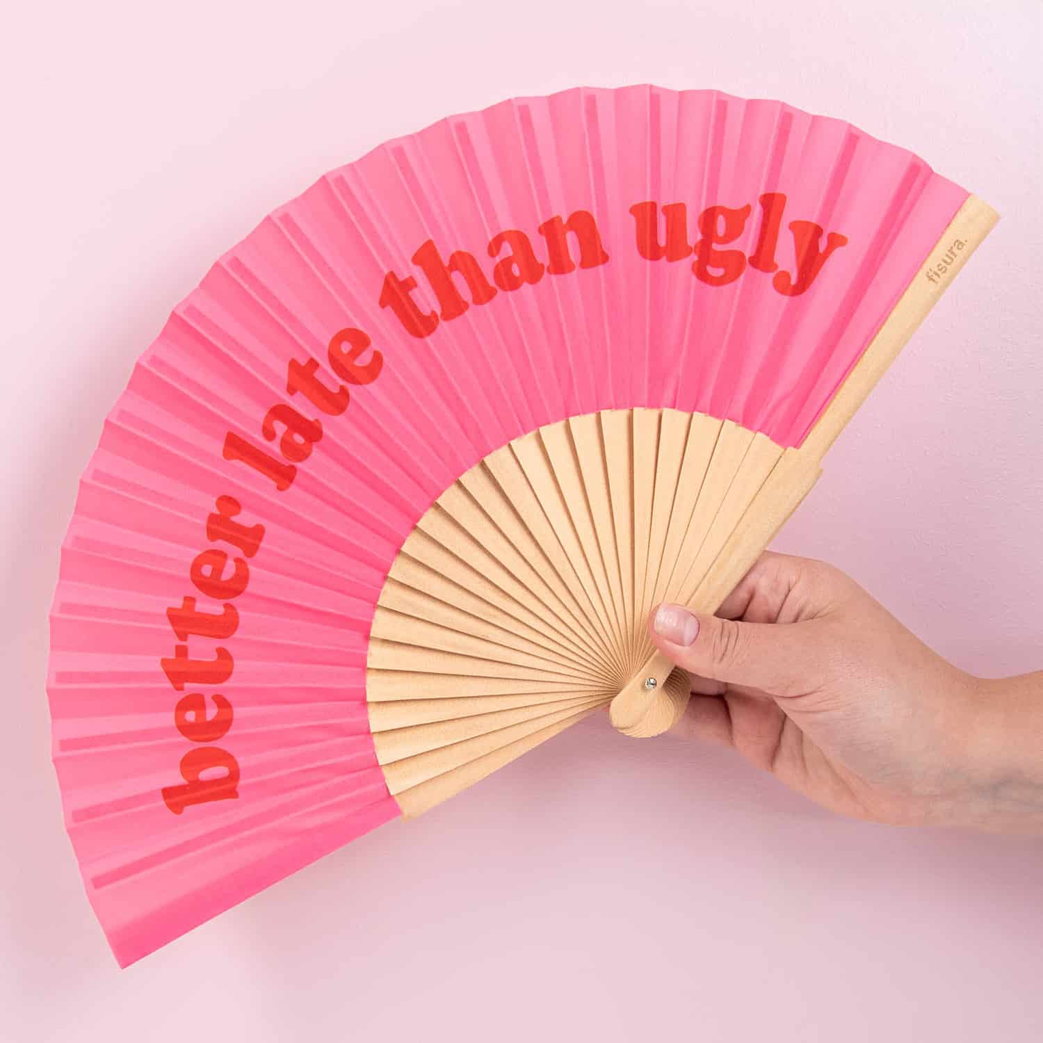 Fächer aus Holz Better Late Than Ugly