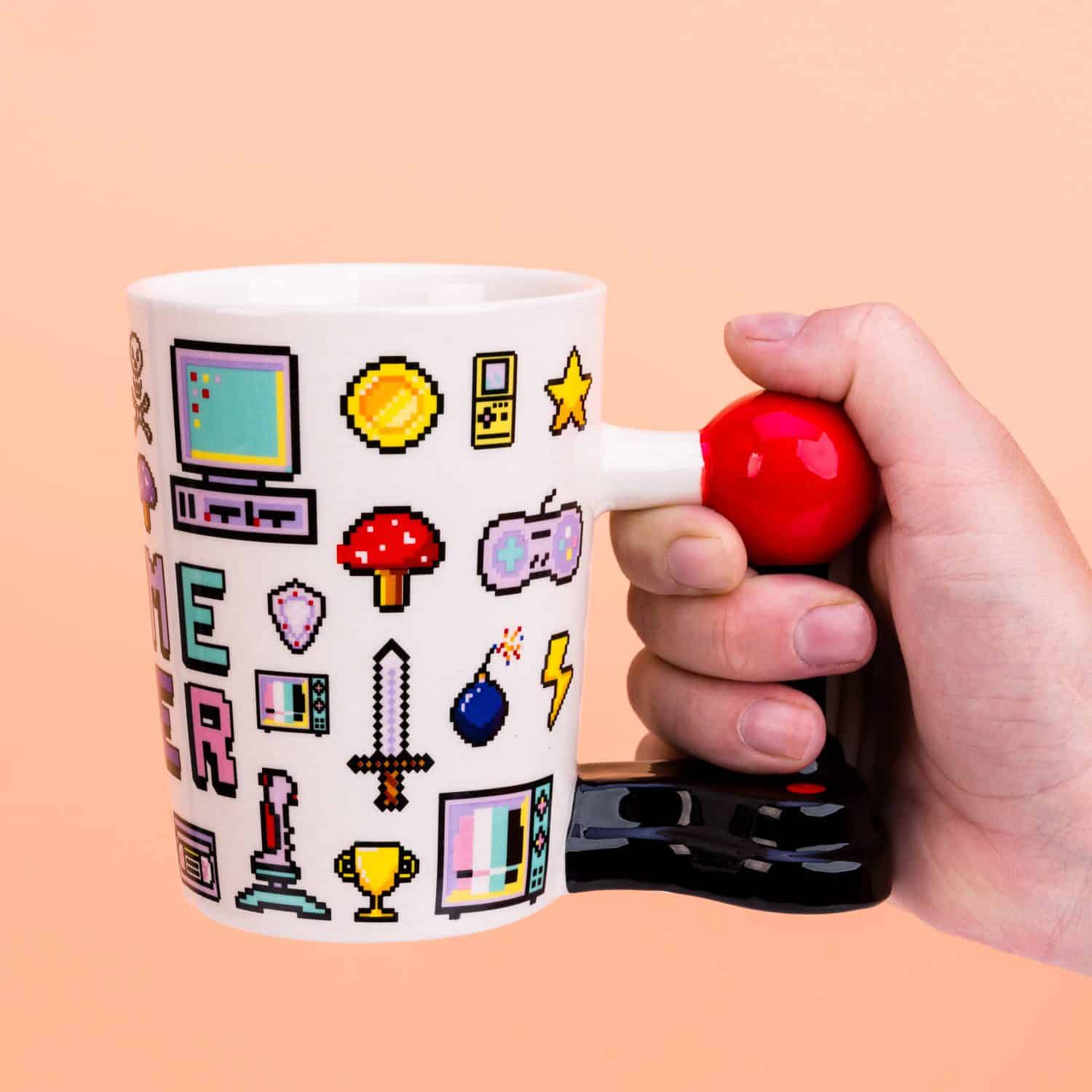 Game Over Tasse mit Joystick Griff