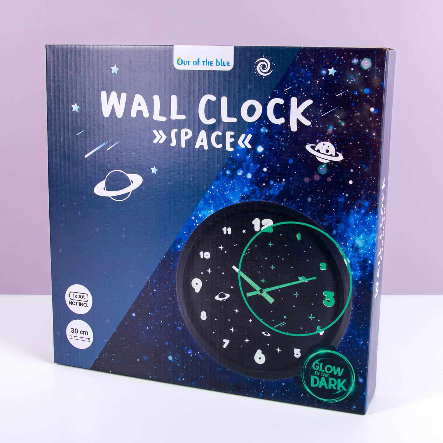 Glow-in-the-Dark Weltraum-Uhr