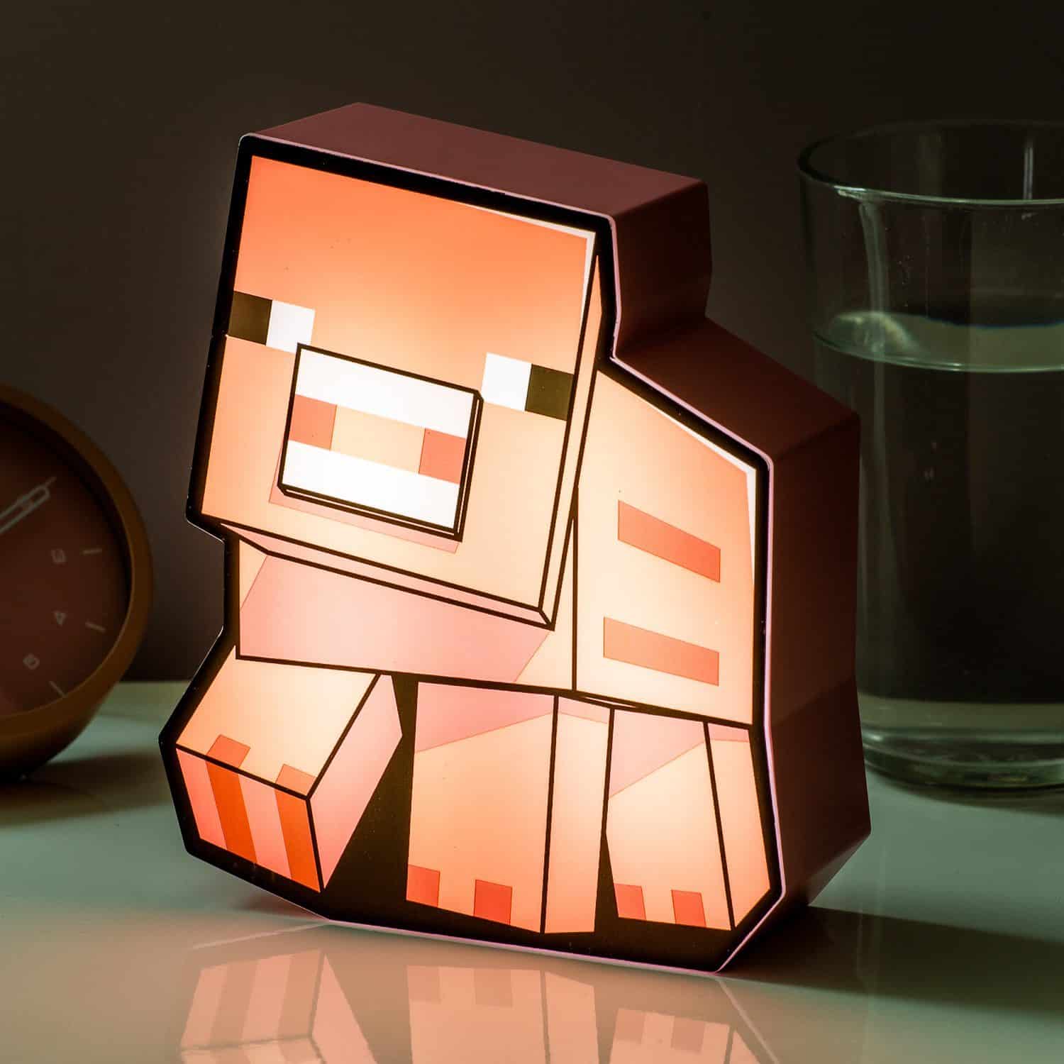Minecraft Pig Box Lampe